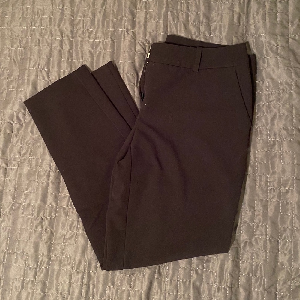 Straight leg ankle length dress pants
